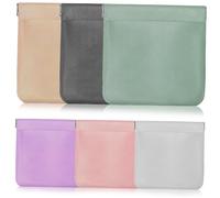 Beaupretty 6pezzi Sacchetti per Gioielli in Pelle Pu Borse per Cosmetici da Donna Piccole Organizer da Viaggio per Auricolari e Cavi di Ricarica Borse Organizer per Cavi da Viaggio per Traspo