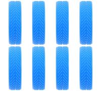 Beaupretty 8 Pezzi Copri Ruote per Valigia in Silicone Blu | Protezione per Ruote Bagagli, Riduce Rumore, Design Elegante, Adatto a Viaggio e Uso Frequente
