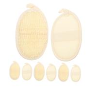 Beaupretty 8 pezzi Spugna Esfoliante Loofah Naturale Dischi Ovali Delicati per Corpo e Morbidi e Riutilizzabili per Pulizia Profonda e Esfoliazione Adatti Tutti i Tipi