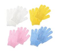 Beaupretty 8pezzi Esfolianti Doppio Per Bagno Con Dita Colori Giallo Bianco Blu Rosa Per e Massaggio Per Liscia e