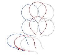 Beaupretty 9 Pezzi Fasce per Patriottiche Blu con Stelle Cerchietti Leggeri e Facili Indossare per Dellindipendenza Memorial Day e Eventi Festivi per Ragazze e Donne