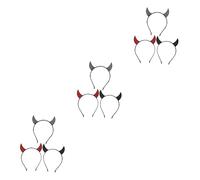 Beaupretty 9 Pz fascia di corno del diavolo decorazione halloween addobbo halloween oggetti di scena di Halloween fasce decorative in corno di bue accessorio cosplay del diavolo tessuto