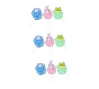 Beaupretty 9pezzi Palline Da Bagno Cartoon Spugne Da Bagno Forma Di Animali Per Resistente Per Bagnetto Divertente e Rilassante
