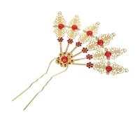 Beaupretty Accessori Per Capelli Con Strass e Foglie in Metallo Barocco Forcina Forma Di Foglia Per Capelli Da Donna Stile Vintage Cinese Per Chignon e Cerchietti