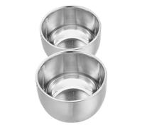 Beaupretty Accessori Per La Rasatura Maschile Ciotola Per Sapone Da Barba A Doppio Da 200 Ml in Acciaio Inossidabile Per Crema Da Barba Adatta Ai Viaggi