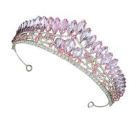 Beaupretty Accessorio Per Con Di Strass Comunione Nozze Nuziale Copricapo Essere Decorazioni Corone Diademi Arredamento Diadema Bride Headband Lega Di Zinco Rosa