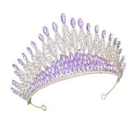 Beaupretty Accessorio Per Con Di Strass Nuziale Tiara Corone Per Donne Diademi Copricapo Fasce Per La Testa Essere Nozze Parola Scintilla Mer Rosa Viola,porpora Lega Di Zinco
