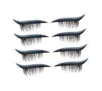 Beaupretty Adesivi per Ciglia Finte Glitter Blu Riutilizzabili 4 Paia, Decorazioni per Trucco Occhi da Palcoscenico, Facile Applicazione per Donne e Ragazze