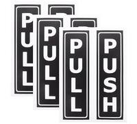 Beaupretty Adesivi per Porte Rotondi Pull Push 6 Pezzi Neri Adesivi Rimovibili per Spingere e Tirare Segnaletica per Ingressi Commerciali e Residenziali Compatibili Maniglie di Porte