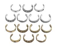 Beaupretty Anelli da Piede Donna 14 Pezzi Design Intagliato e Leggera Lega, Comodi da Indossare per Feste e Compleanni, Anelli Dita Piedi Eleganti Oro e Argento