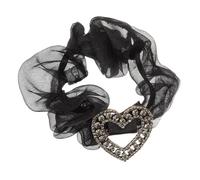 Beaupretty Anello Per Grandi Elastici Per Le Donne Coda Di Cavallo Fiocco Di Bianchi Nastro Di Neri Accessori Per Per Ragazze Roba Per Organza Black