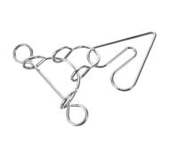 Beaupretty Anello Puzzle Metallo Forma Cuore Educativo Intelligente per Adulti Rompicapo Portatile e Resistente per Sviluppo Cognitivo