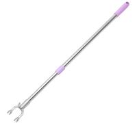 Beaupretty Asta Telescopica in Acciaio Inossidabile Porpora Forchetta per Vestiti Resistente e Leggera, per Balcone e Soffitto, Capacità di Carico Elevata