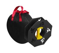 Beaupretty Avvolgicavo Nero Struttura a Doppio Cuscinetto con Borsa in Plastica e Tessuto Impugnatura Antiscivolo e Righello Graduato per Linee Sportive per Campi Sportivi e Campeggio