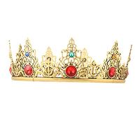 Beaupretty barocca strass antico corone gotiche di strass vestito per uomo principessa re retrò halloween re del re d'epoca corone per le prestazioni lega