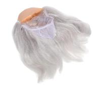 Beaupretty Bianca Calva Realistica Per Costume Di Halloween Vecchio Corta Unisex Accessorio Confortevole e Durevole Per Feste