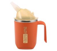 Beaupretty Bicchiere per Deglutizione Assistita in Acciaio con Manico Ergonomico e Fessura per Cucchiaio Tazza Antiriflusso per Anziani e Pazienti Allettati con Disturbi Deglutitori Design di