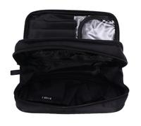 Beaupretty Borsa per cosmetici borsa portaoggetti pennellino makeup bag for travel beauty case a doppio compongono la borsa organizer da viaggio custodia per articoli da toeletta Black