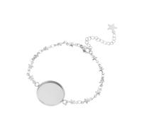 Beaupretty Bracciale a stella ciondoli per la creazione di gioielli sbozzi per bracciali per la creazione di gioielli bracciali per donne alla moda spazi vuoti del braccialetto lega Argento