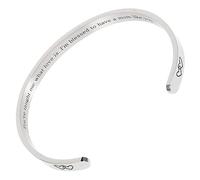 Beaupretty Bracciale Inossidabile per Bracciale Cuff con Incisione Blessed To Have Mom Like You per Compleanni Natale e Della