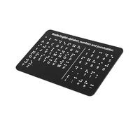 Beaupretty Braille con Dots Rilevati per Apprendimento Abc Strumento Educativo Montessori per Non Vedenti e Insegnamento Aula Nero