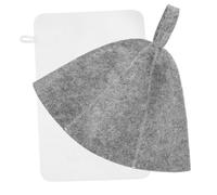 Beaupretty Cappello Sauna Spesso Assorbente e Traspirante Set Berretto e Sottogola per Bagno e Relax