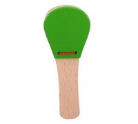 Beaupretty Castagnette in Legno Verde per Montessori Strumento Percussione con Manico Lungo Giocattolo Musicale Educativo per Sviluppo Musicale e Creatività Piccoli