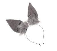 Beaupretty Cerchietto Cosplay Orecchie Coniglio Peluche Grigio Accessorio Party e Masquerade per Donne e Ragazze Fascia e Riutilizzabile