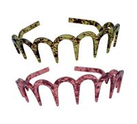 Beaupretty Cerchietto per Chioma a Forma di U Comodi e Stabili Denti in Resina 2 Pezzi Accessori per Chioma che Non Fanno Male per Sport e Uso Quotidiano