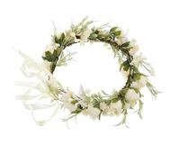 Beaupretty Cerchietto Sposa con Fiori Artificiali Stile Flessibile per Testimoni e Bambine Accessorio Fotografia per Nozze e Feste