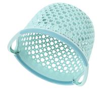 Beaupretty Cestino Portaoggetti Decorativo in Plastica Traforata Piccolo Colore Azzurro, Organizer da Tavolo Versatile per Soggiorno, Camera da Letto e Bagno, Cestino Cavo Stile Pastorale