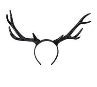 Beaupretty Christmas Reindeer Antlers Headband,Big Deer Horn Ear Headpiece Cosplay Costume Antlers for Adults, Women and Men(Black)