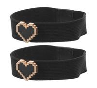 Beaupretty Cinghie Elastiche per Scarpe Basse Cuore, Nero per Bambine | Elastico per Scarpe, Decorazione a Cuore, Comode da Indossare, per Camminare e Danzare