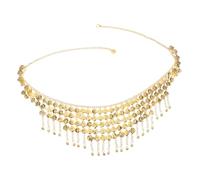 Beaupretty Cintura Boho Regolabile in Metallo Con Frange e Campanelli Per Danza Del Ventre Da Donna, Catena Per La Vita Elegante Per Spettacoli e Feste Culturali