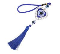 Beaupretty Ciondolo Evil Eye Blu Forma Di Cuore Con Frangia Per Decorazione Auto e Specchietto Retrovisore Amuleto Protettivo Per Borsa o Porta Accessorio Di Stile Unico e Resistente
