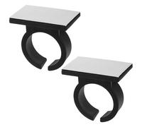 Beaupretty Clip Porta Microfono in Plastica Robusta 2 Pezzi Morsetto per Supporto Bandiera Microfono con Adesivo Clip Compatta per Interviste e Reportage Professionali