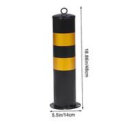 Beaupretty Colonna Segnaletica di Sicurezza in Acciaio Inox Nero-giallo Barriera Protettiva per Parcheggi e Strade Dissuasore Resistente alle Intemperie per Garage e Aree Pedonali