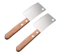 Beaupretty Coltello per Burro Mini in Acciaio Inox 2 Pezzi, Affettatrice per Formaggio e Pane Versatile, Utensile da Cucina Portatile per Taglio di Burro, Formaggi e Verdure in Casa