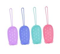 Beaupretty Confezione Da 4 Scrubber Da Bagno in Silicone Con Effetto Massaggio Profondo Scrub Corpo Portatili A Doppia Faccia Per Unesfoliazione Delicata