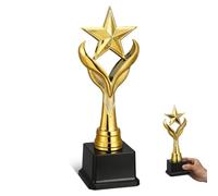 Beaupretty Coppa e Personalizzabile Versatile Premio Decorativa in Plastica Oro a Forma di Stella a Cinque Punte per Vacanze Estive e Festa Scuola Decor