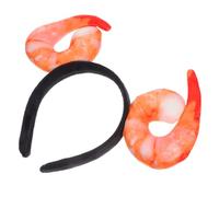 Beaupretty Copricapo Forma Di Gambero Fascia Ispirata Al Cibo Accessorio Divertente Per Feste Tema Realistico e Confortevole Per Cosplay e Party