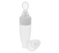Beaupretty Cucchiaio Silicone per Alimentazione con Base Stabile Dispenser per per Persone con Disabilità Colore per Svezzamento e Sviluppo