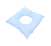 Beaupretty Cuscino Per Massaggio Viso in Cotone Blu, Cuscino Per Spa e Saloni Di Bellezza, Poggiatesta Foro Centrale Per Respirazione Comoda, Adatto Per Lettini Da Massaggio Ed Estetica