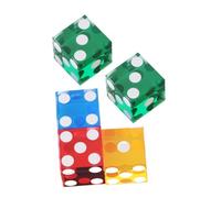 Beaupretty Dadi Trasparenti a Punti Ad Angolo Retto 19mm, Set Da 5 Pezzi, Per Giochi Da Tavolo e Scommesse, Piccoli, Resistenti e Portatili, Per Bar, Riunioni e Feste