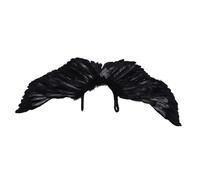 Beaupretty del diavolo per cosplay dell'ala Prop ala oggetti di scena per foto di natale ala scenica accessori per costumi da angelo cosplay di angelo piuma d'oca Nero