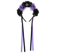 Beaupretty di fiori di rosa messicana fascia Halloween teschio fiore fascia dei morti fiore rosa copricapo per le donne