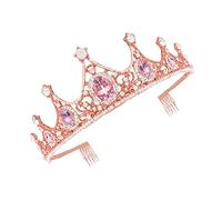 Beaupretty di pettine per di strass princess accessori per per donna Nozze Accessori per la sposa Halloween coroncina sposa per la sposa Copricapo da sposa rosa