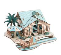 Beaupretty Educativo Legno Puzzle Casa da Spiaggia Bali per Sviluppo Intellettivo e Coordinazione Mano Occhio