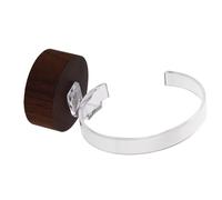 Beaupretty Espositore Per Orologi Forma Di c in Acrilico Nero Con Base in Legno Scuro Organizer Per Gioielli e Supporto Per Orologi Singolo Da Banco