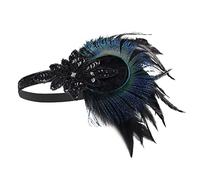 Beaupretty Fascia Da Sposa In Piuma Fascia Da Sposa E Velo Elegante Fasce Per Le Donne Per Le Donne Wedding Flapper Copricapo Fasce Per Le Ragazze Vestito Flapper Prom